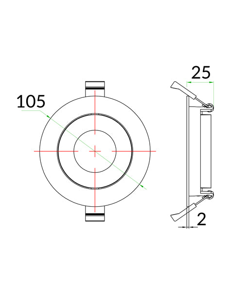 ARC: Architectural Centre Tilt Downlight Fitting (Cut out: 90mm)