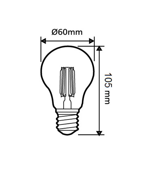 GLS LED Filament Dimmable Globes Clear Diffuser (8W)