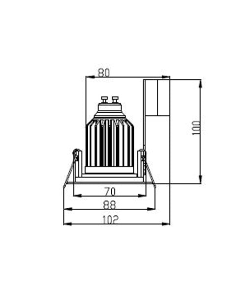 GU10 Fixed Round Downlight Fittings (Cut out: 70mm)