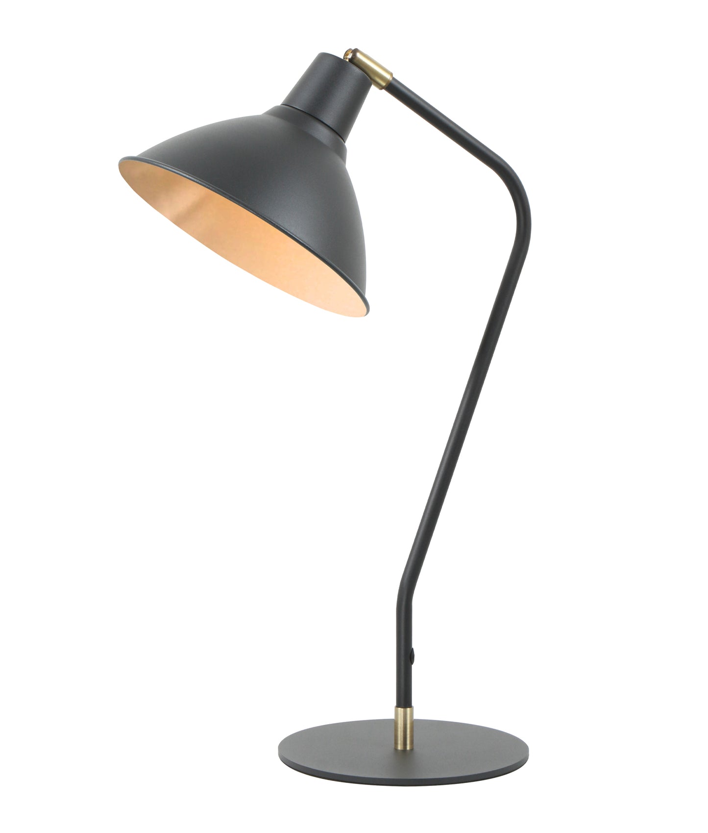 COLLO: Cone Shade with Antique Brass Highlight Table Lamps