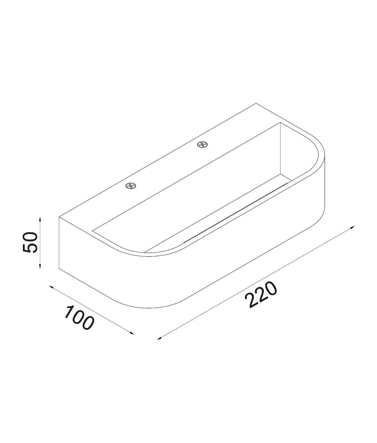 DHAKA: City Series LED Tri-CCT Interior Rectangular Up/Down Dimmable Wall Light