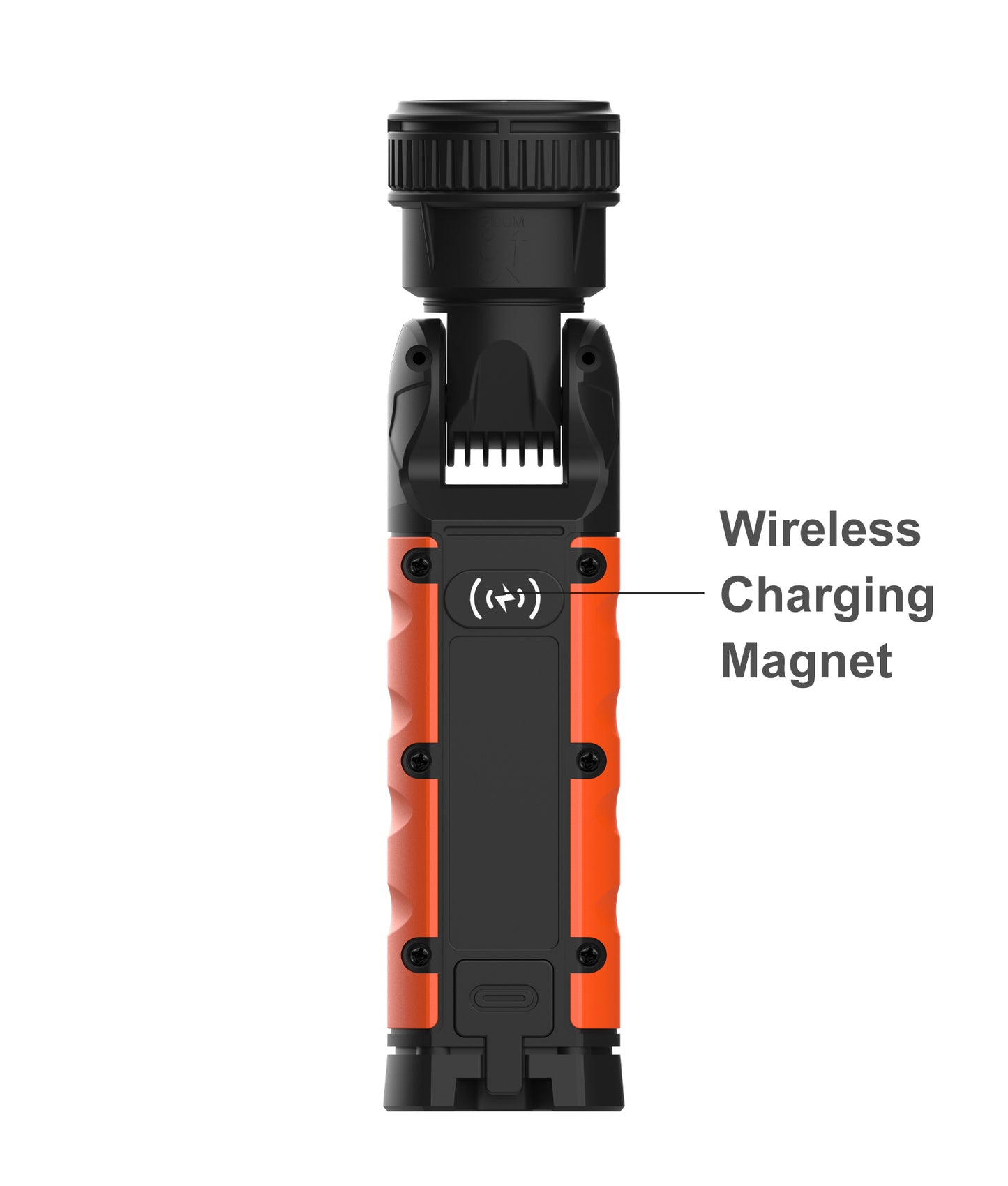 Adjustable Zoom Torch: LED 180° Rechargeable 900LM Flood Spot Beam Torch IP54 IK08