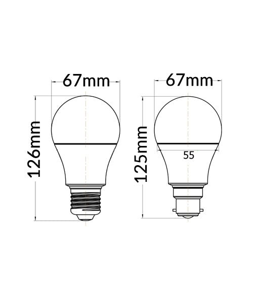 GLS LED Globes Frosted Diffuser (15W)