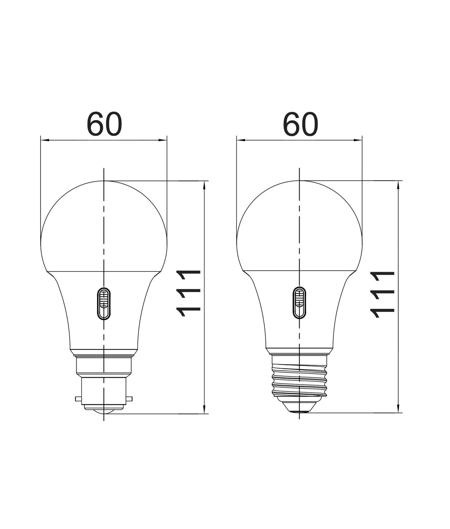 GLSTRI (Dimmable): LED GLS Tri-CCT Dimmable Globes Frosted Diffuser (10W)