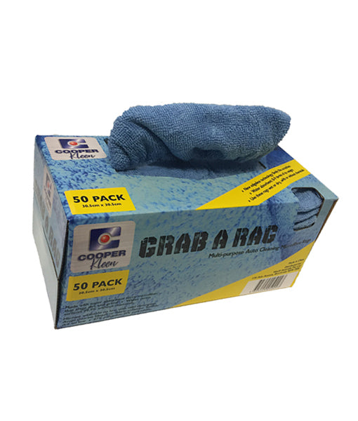 Grab A Rag: Multipurpose microfibre automotive cleaning rags (50pcs Pack)