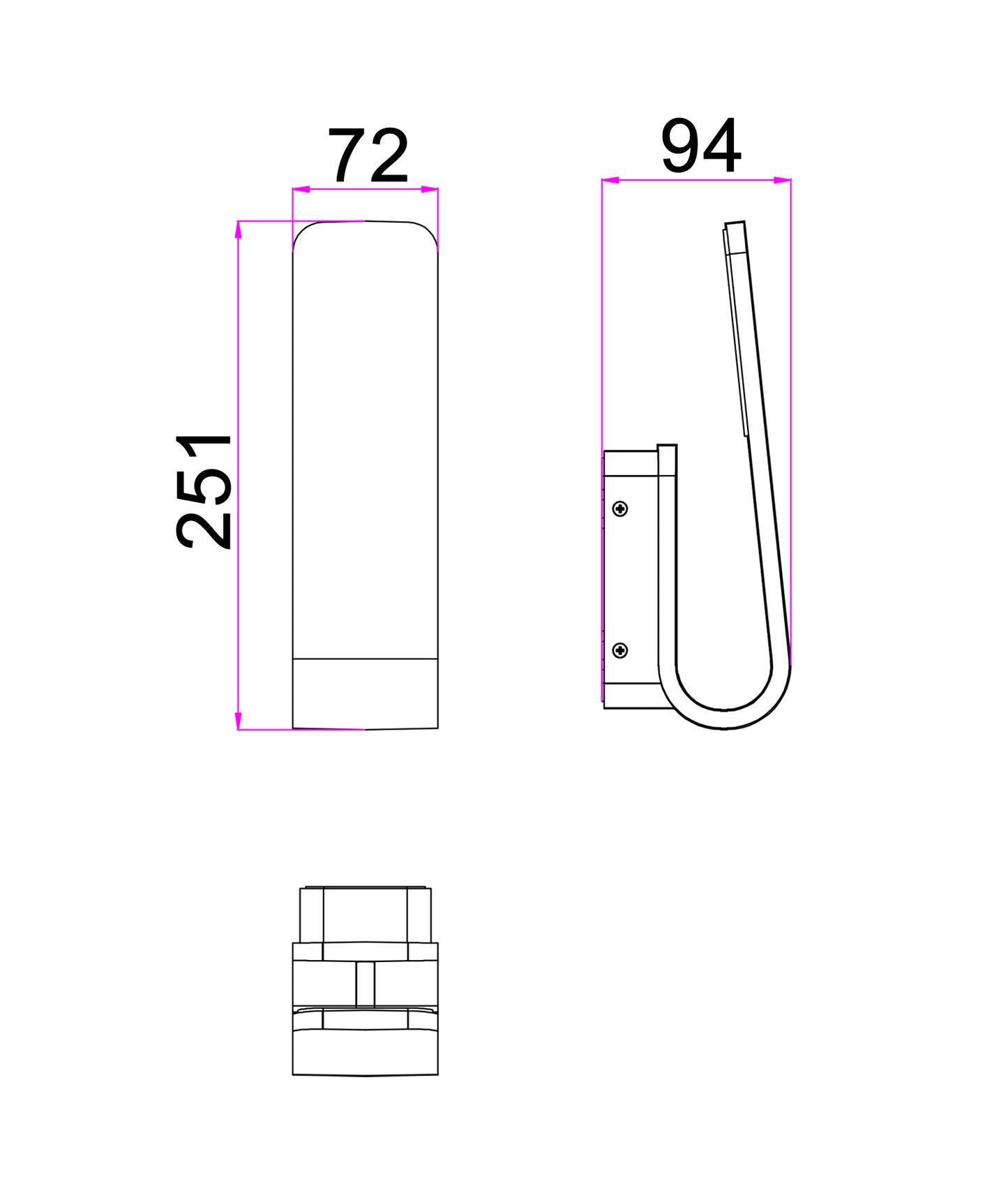 HAK: LED Tri-CCT Exterior Hook Wall Lights IP65