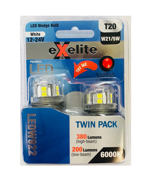 Exelite LED Wedge Auto / Vehicle Globes (2pcs Pack)