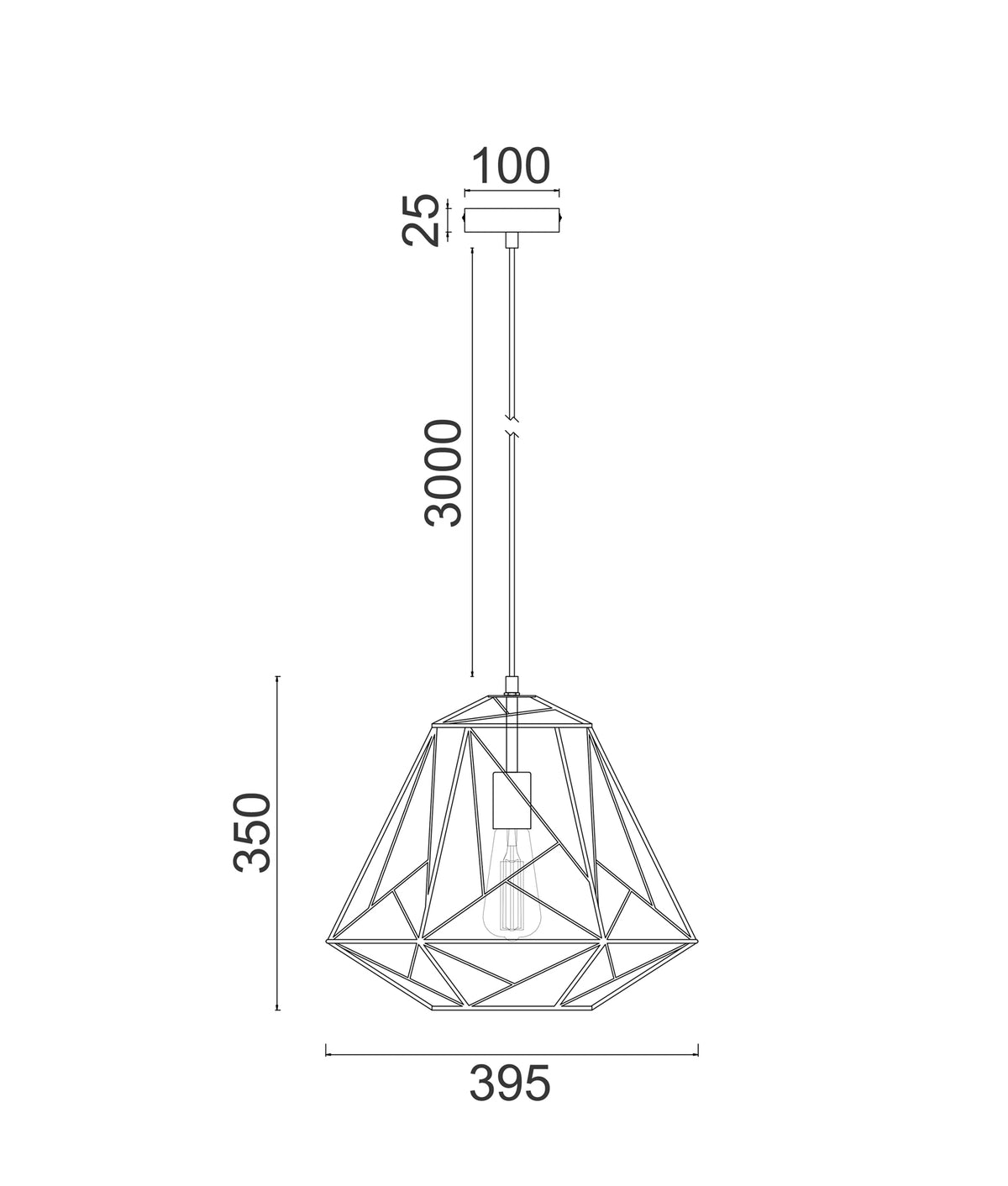 MARTE: Geometric Design Interior Iron Cage Pendant Lights