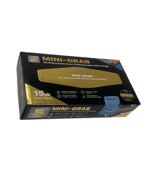 Mini Grab: Multipurpose microfibre automotive cleaning rags (15pcs Pack)