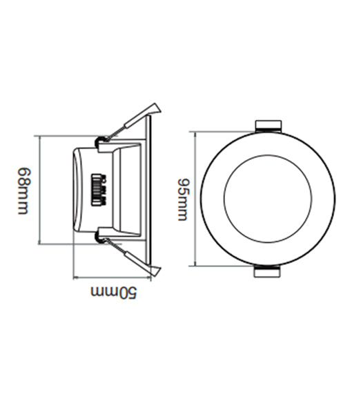 NOVADLUX02: LED Dimmable Tri-CCT with Changeable Clip Faceplate Recessed Downlights