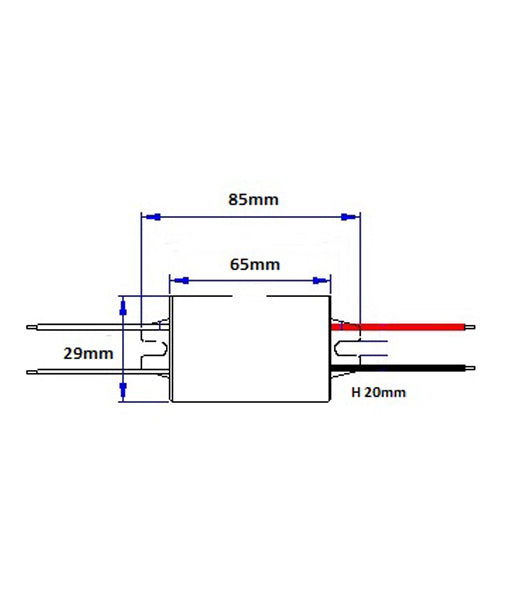 24V Waterproof Constant Voltage LED Drivers IP67 (12W)