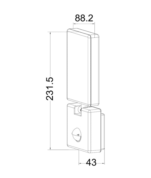 SEC: Surface Mounted LED Security Lights with Sensors IP65