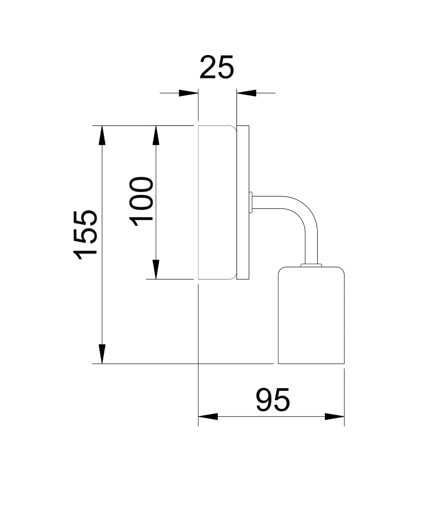 SOLO: Interior Iron Bracket with Round Wood Highlight Wall Lights