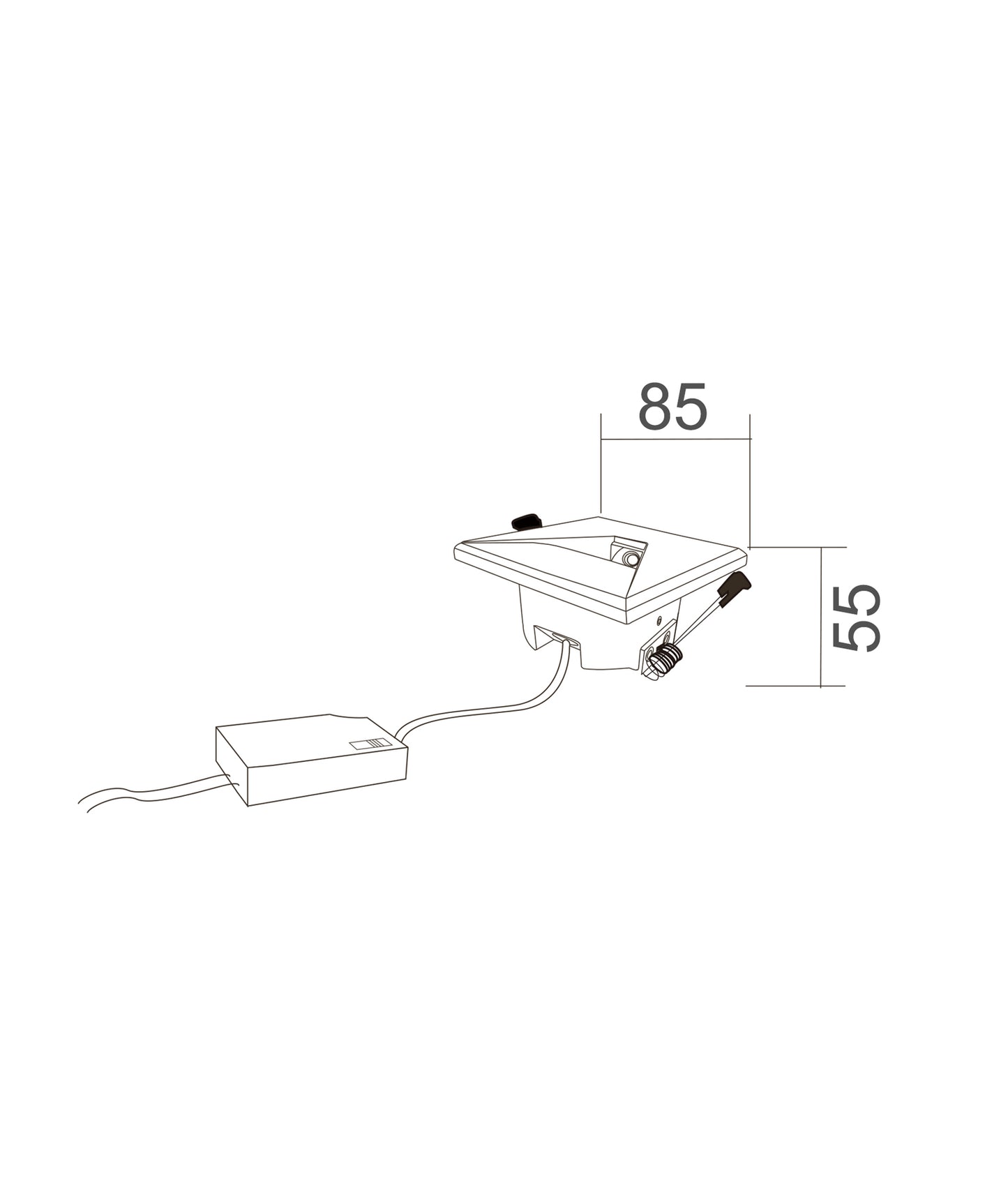 Interior LED Tri-CCT Recessed Square Step Lights