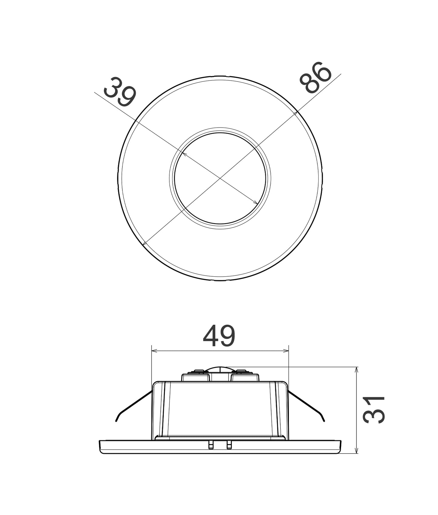 STE: Exterior LED Tri-Wattage & Tri-CCT Round Recessed Step Light IP44