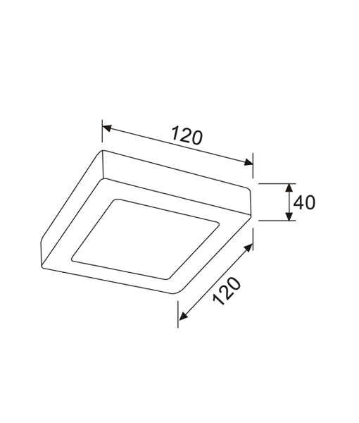 SURFACETRI: LED Dimmable Tri-CCT Surface Mounted Oyster Lights (Square)