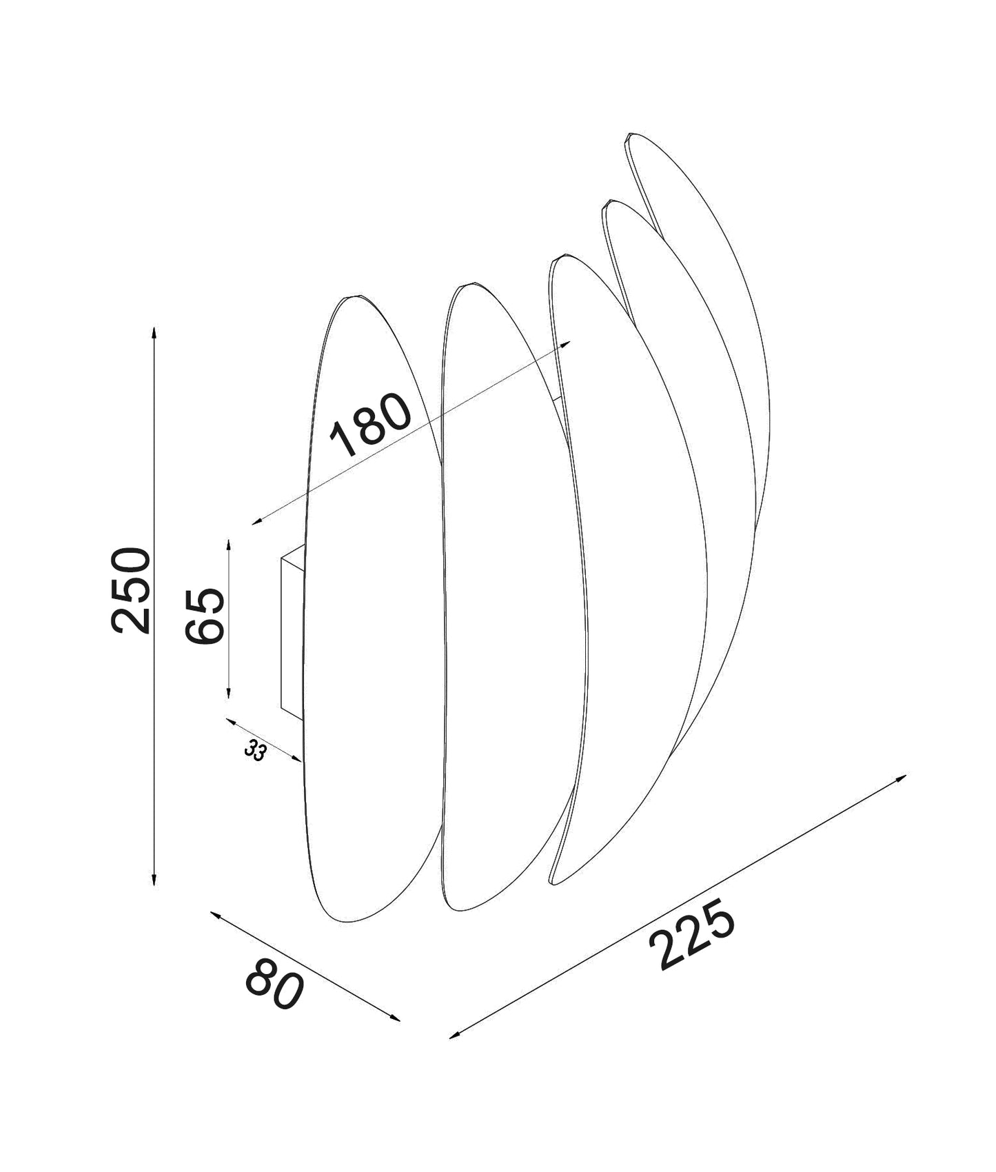 TIJUANA: City Series LED Tri-CCT Interior Curved Dimmable Wall Light