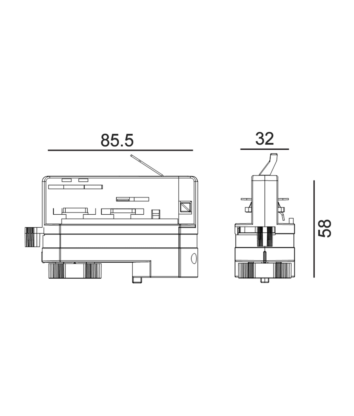 4 Wire 3 Circuit Track Pendant Light Adaptors