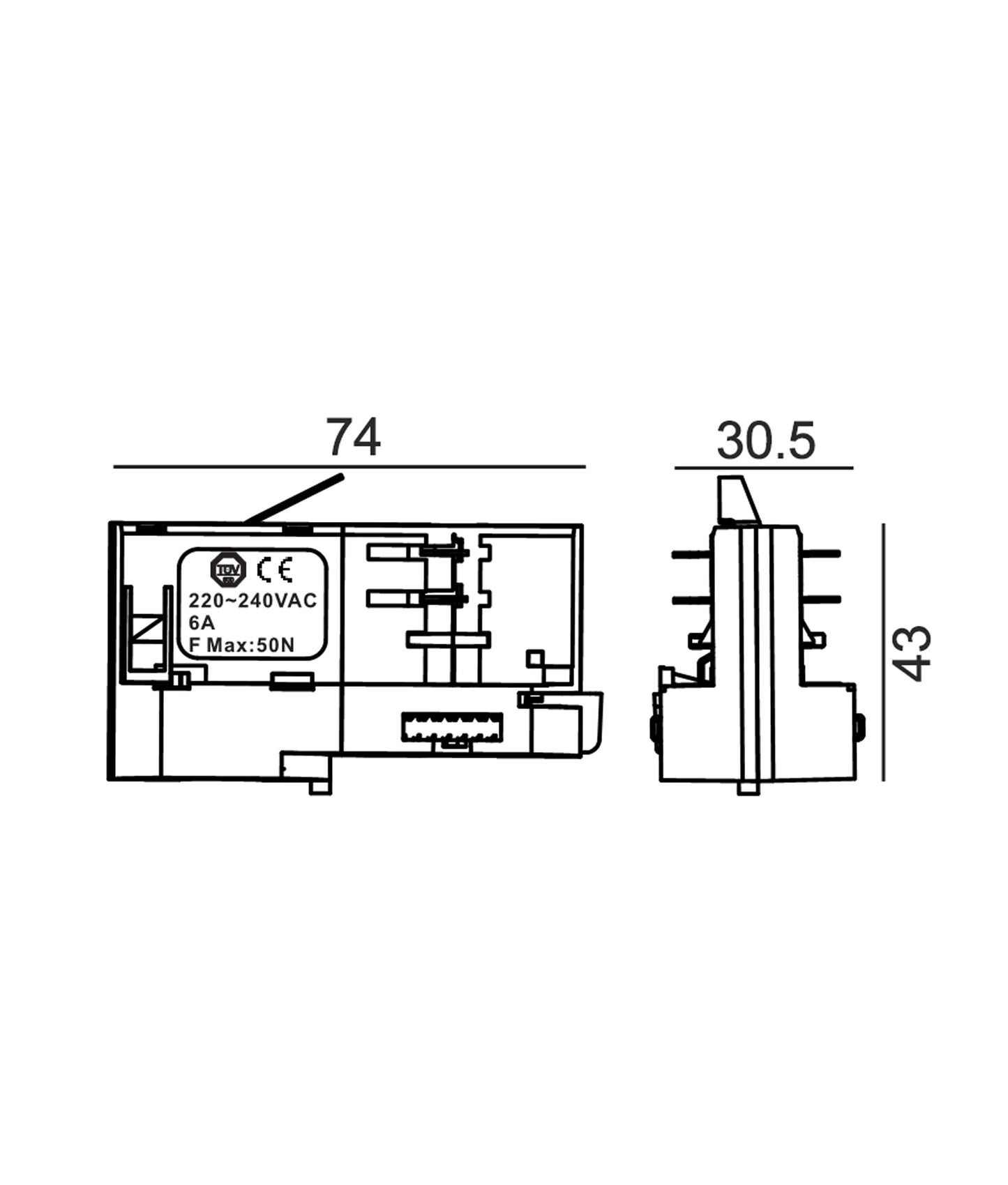 4 Wire 3 Circuit Track Pendant Light Adaptors