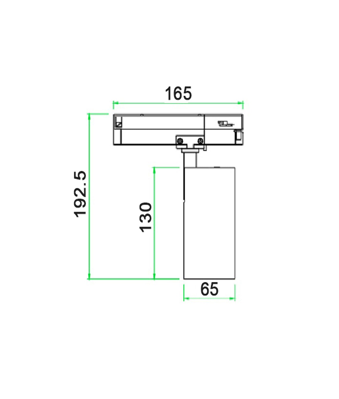 3 Wire 1 Circuit LED Tri-CCT Dimmable Track Head Fittings