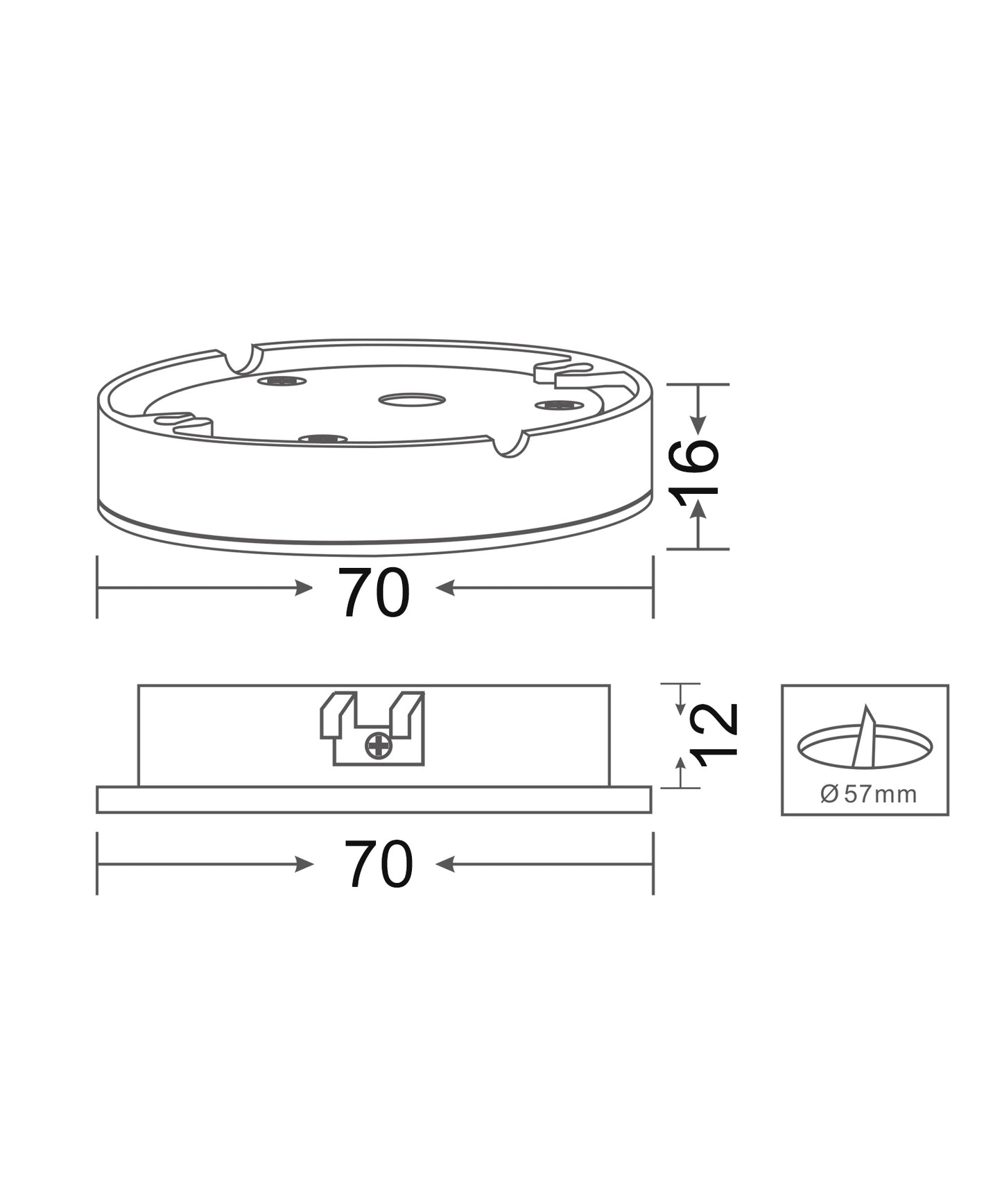 UB: Surface Mounted or Recessed Option Cabinet Underbench LED Tri-CCT Utility Lights