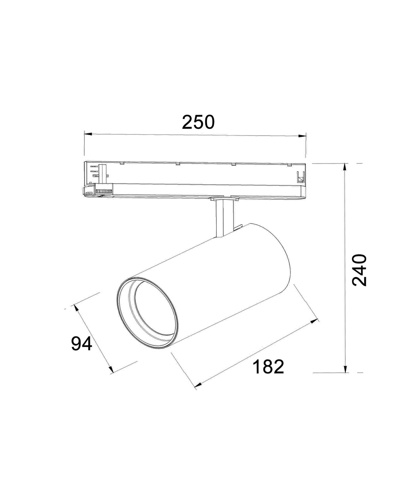 ZONE: 4 Wire 3 Circuit LED Tri-CCT Dimmable Track Head Fittings