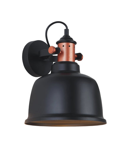 ALTA: Interior Adjustable Bell With Copper Highlight Wall Lights