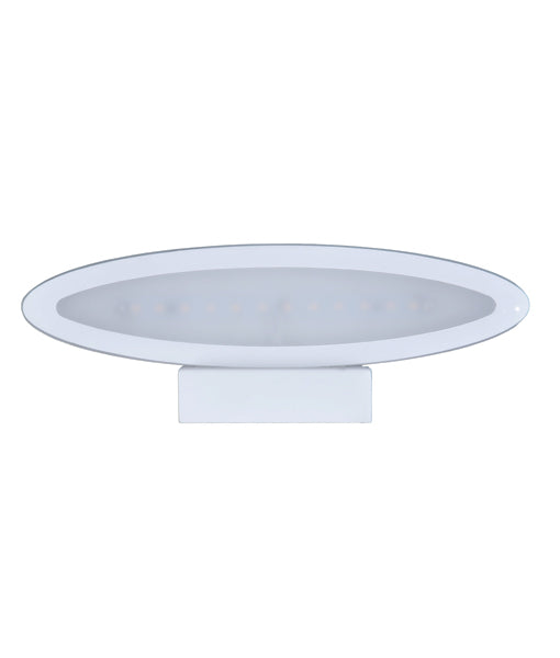 ATHENS: City Series LED Interior Matte White Oval 1 Way Wall Light
