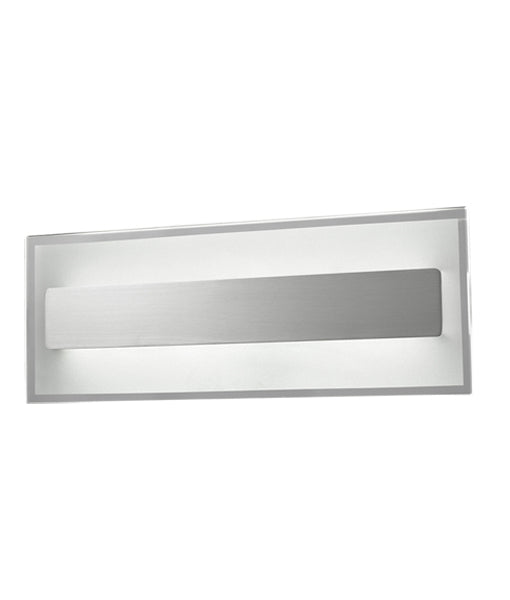 BARCELONA: City Series LED Interior Clear Border Frosted Inner Rectangular Brushed Wall Light