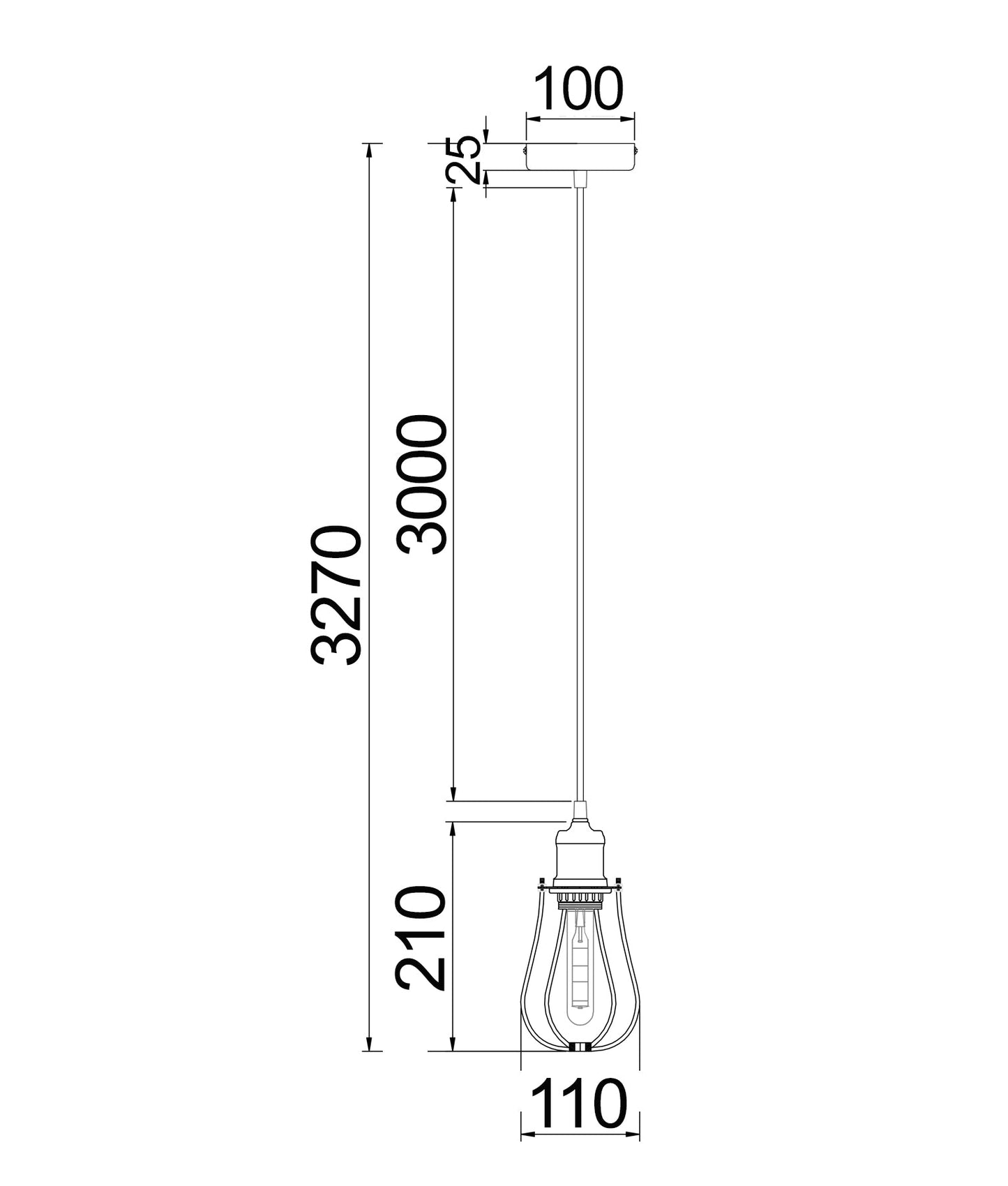 BLACKBAND Industrial Black Pear Shape Bird Cage Pendant Light