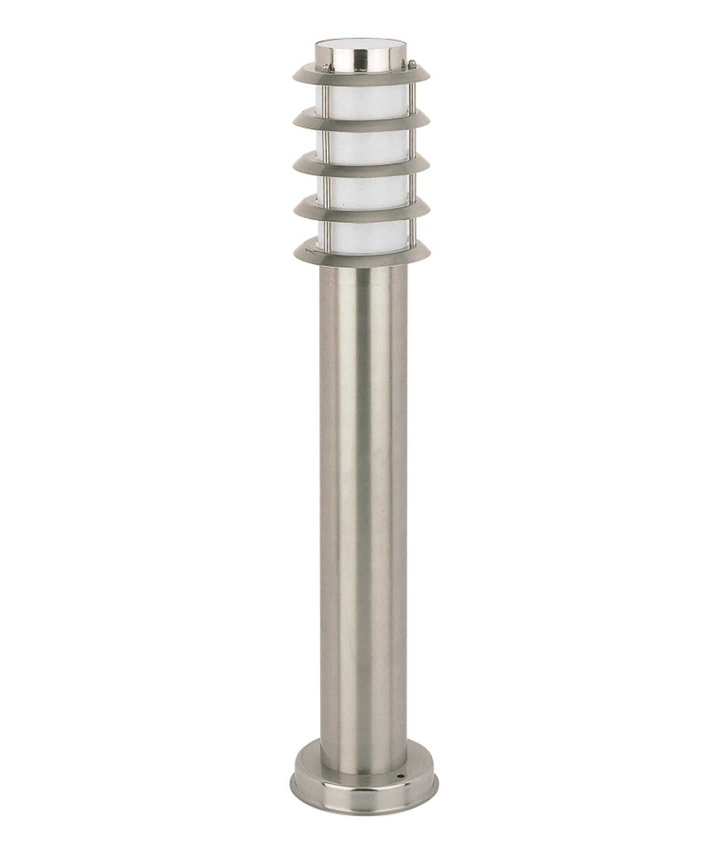 BORDA: E27 Surface Mounted Louvred Stainless Steel Bollard Lights IP44