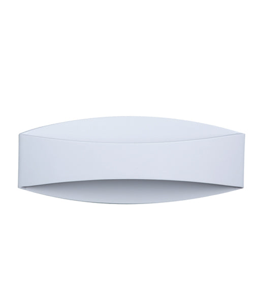 CANNES: City Series LED Interior Matte White Curved Up/Down Wall Light