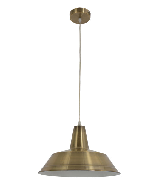 DIVO: Industrial Antique Brass Dome Pendant Light
