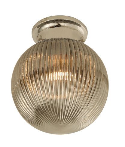 D.I.Y. Batten Fix Ceiling Lights - Large Spherical Ribbed Shape Fixtures