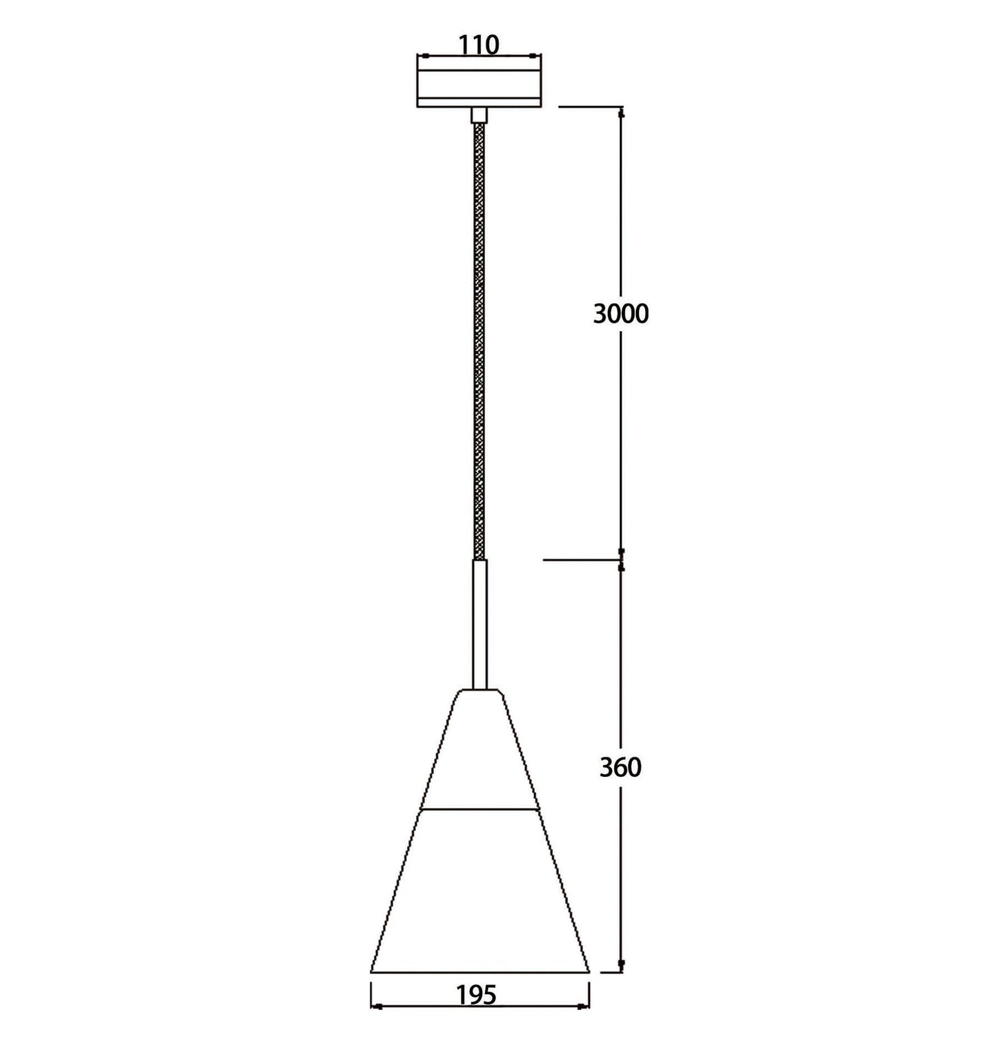 FINN: Scandinavian Blonde Wood & Opal Glass Medium Cone Pendant Light