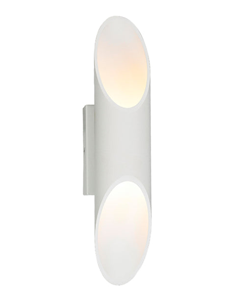 MILAN: City Series LED Interior Matte White Up/Down Tube Wall Light