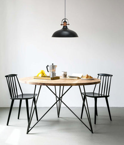 NARVIK: Industrial Scandinavian Dome Shape With Copper Plating Pendant Lights