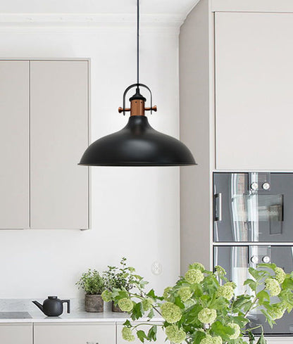 NARVIK: Industrial Scandinavian Dome Shape With Copper Plating Pendant Lights