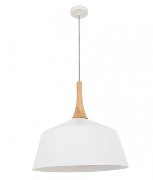 NORDIC: Modern Scandinavian Large Dome Shape Steel Wood Pendant