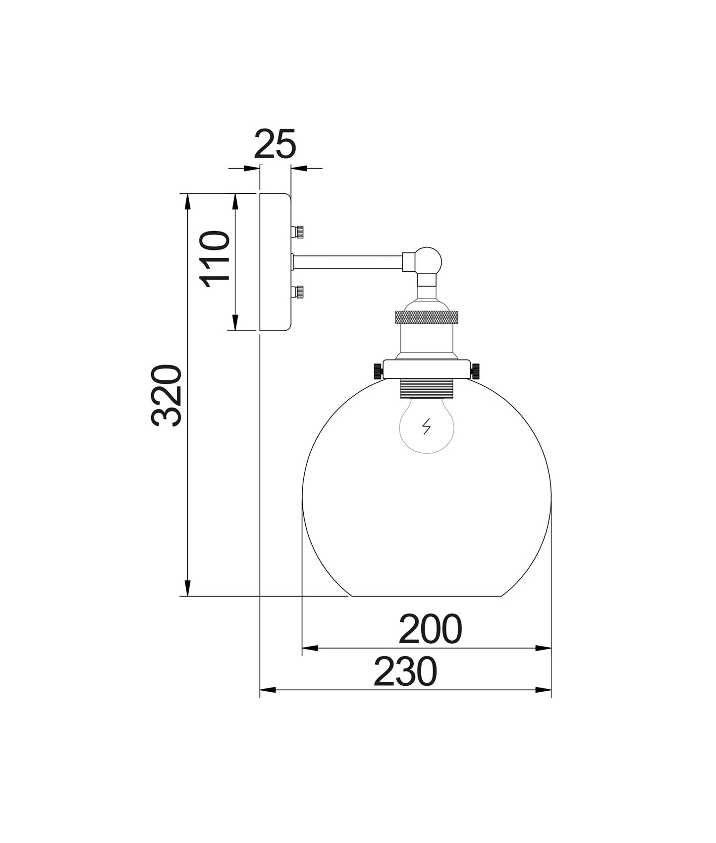 PESINI: Interior Swing Arm Glass with Antique Brass/ Chrome Highlight Wall Lights