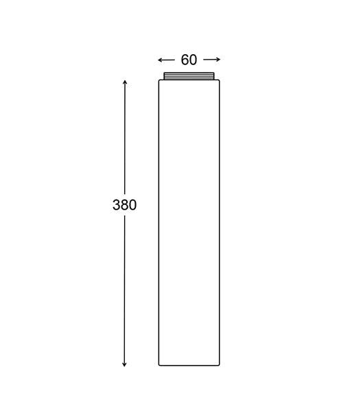 PHARE: Bollard Light Titanium Extension IP54