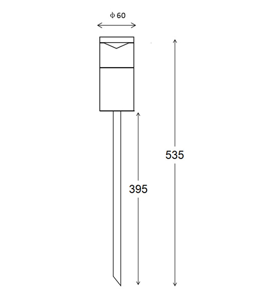 PHARE: Exterior Black Garden Spike Lights IP65