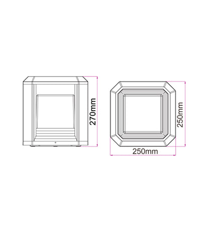 RUBIK: Exterior LED Cube Surface Mounted Wall / Floor Lights IP65