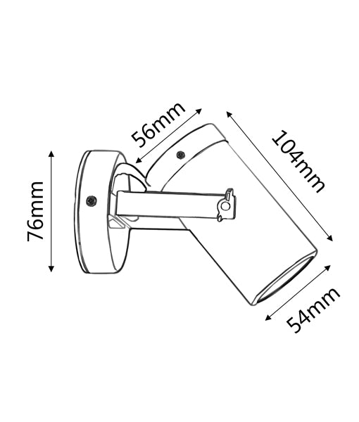 GU10 Exterior Adjustable Head Aged Copper Wall Pillar Spot light IP54