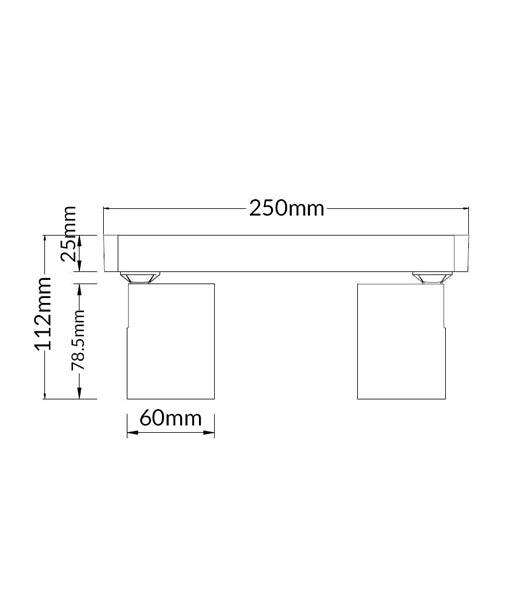 SPOT: Interior GU10 2XLights Adjustable Bar Base Surface Mounted Spot Lights