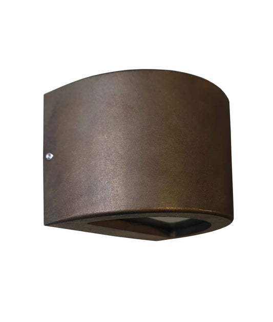 STE: Exterior 12V Bronze Curved Surface Mounted Step / Wall Lights IP54