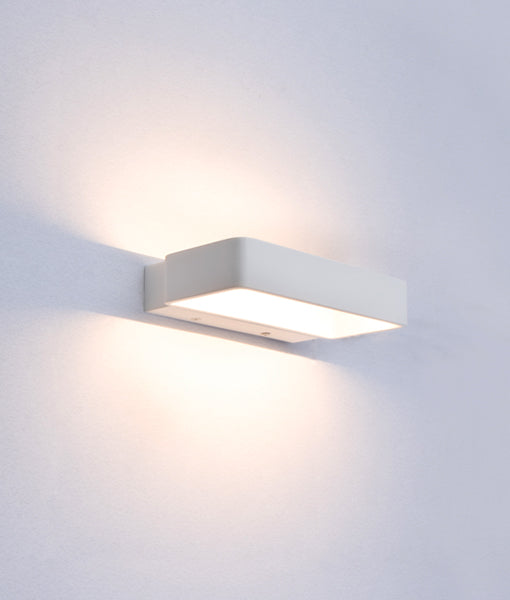 VENICE: City Series LED Interior Matte White Rectangular Up/Down Wall Light