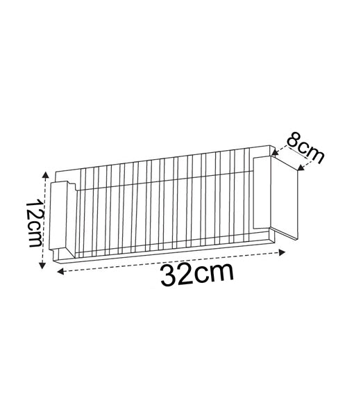 VIENNA: City Series LED Interior Rectangular with Clear / Frost Ribbed Diffuser Wall Light
