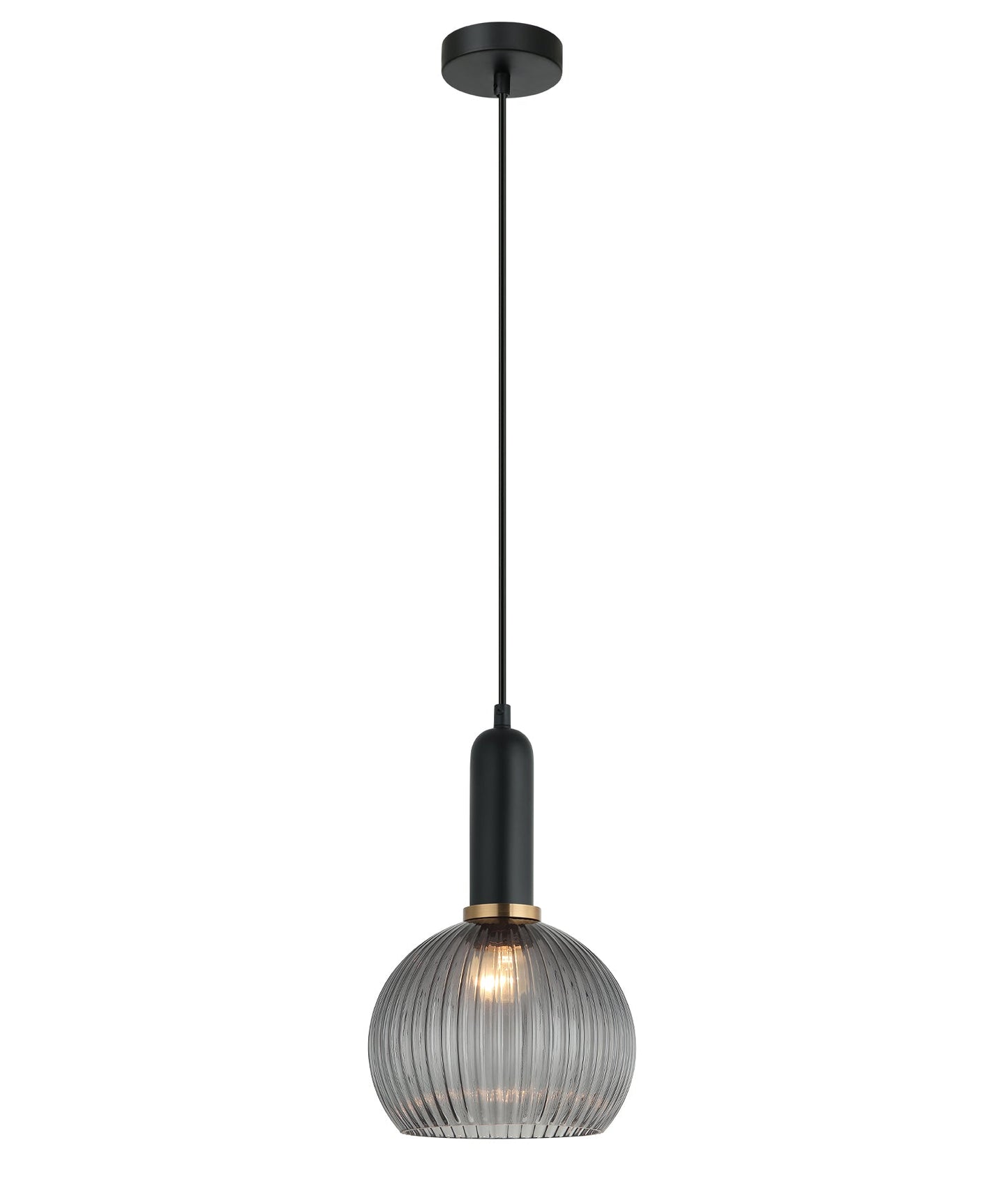 VINTAJ: Interior Wine Glass Shape Ribbed Glass Pendant Lights