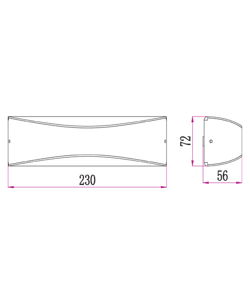 APIS(A): LED Exterior Surface Mounted  Up/Down Wall Lights IP65